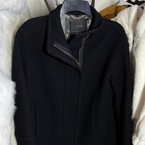 J. Crew Women's Elegant Black Trench Coat